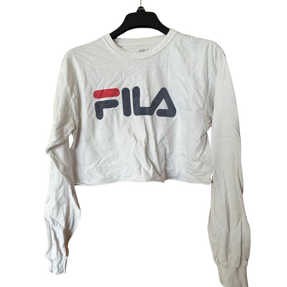 FILA Long Sleeve Cropped Logo Tee - Picture 1 of 2